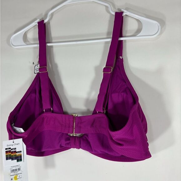 Fuchsia Bikini Top Size 1X - Picture 2 of 5